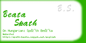 beata spath business card